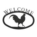 Village Wrought Iron Village Wrought Iron WEL-1-S Small Welcome Sign-Plaque - Rooster WEL-1-S